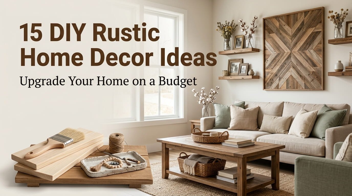 15 DIY Rustic Home Decor Ideas to Upgrade Your Home on a Budget